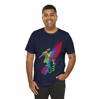 Kolibri Shirt Azteken Kunstdruck Kolibri Druck mexikanisches T-Shirt Kolibri Geschenke mexikanisches Shirt Männer Vogel Shirt Männer regalo para hombre