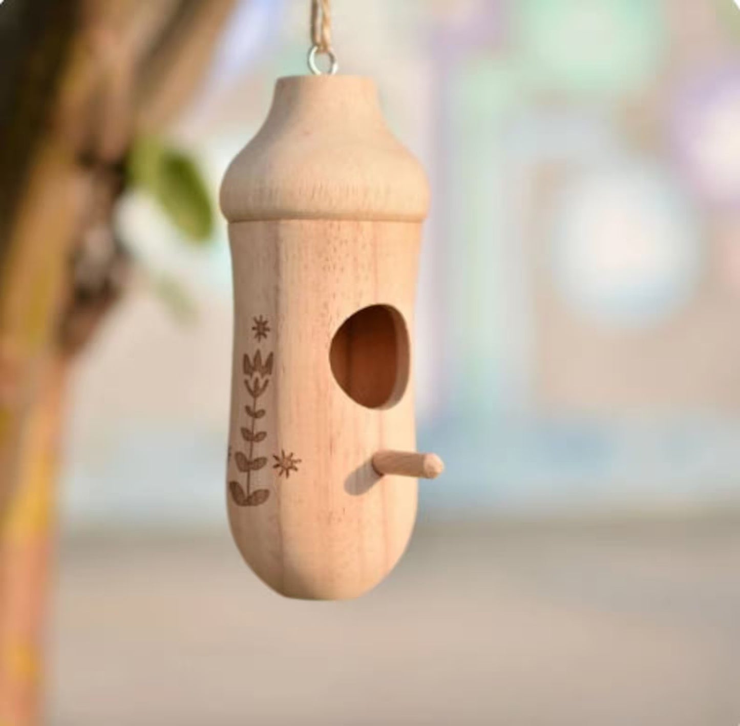 Maison de colibris fabriquée à la main - Abri de nidification écologique - Parfait pour la décoration de jardin