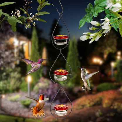 Unique Hanging Glass Hummingbird Feeder - Premium Garden Decor, Perfect Gift for Bird Lovers