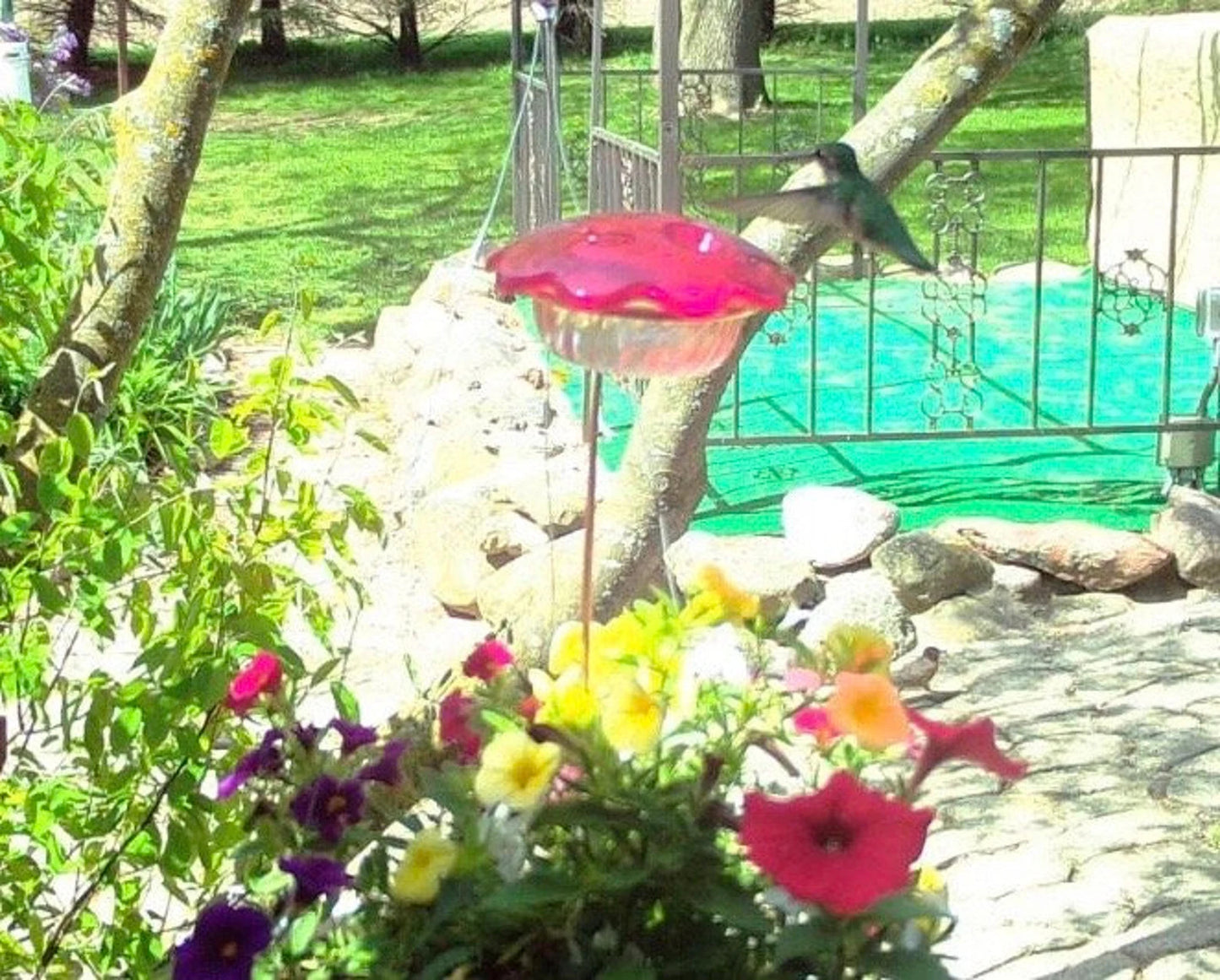 Flower Pot Hummingbird Feeder