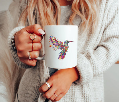 Hummingbird Coffee Mug | Hummingbird Cup | Handmade Hummingbird Mug | Hummingbird Gift | Sublimation Mug Design | Humming Bird Gifts