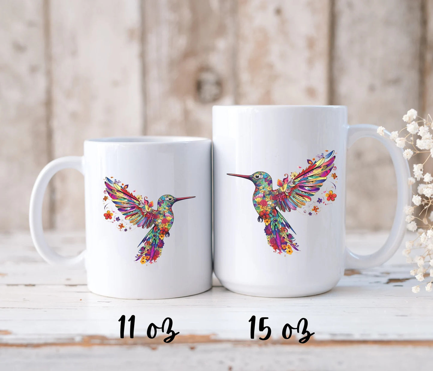 Kolibri-Kaffeetasse | Kolibri-Tasse | Handgemachte Kolibri-Tasse | Kolibri-Geschenk | Sublimations-Tasse-Design | Kolibri-Geschenke