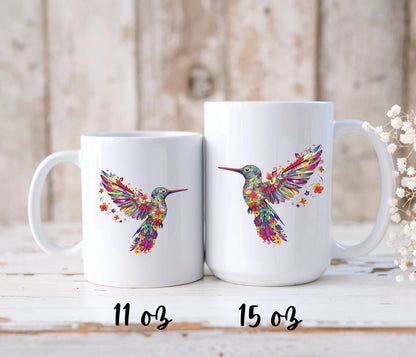 Tasse à café colibri | Coupe Colibri | Tasse de colibri faite à la main | Cadeau Colibri | Conception de tasse à sublimation | Cadeaux colibri