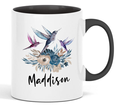 Kolibri-Tasse, personalisierte Vogeltasse, Kolibri-Geschenke für Frauen, benutzerdefinierte Namenstasse, Kolibri-Liebhaber, Kolibri-Geschenk