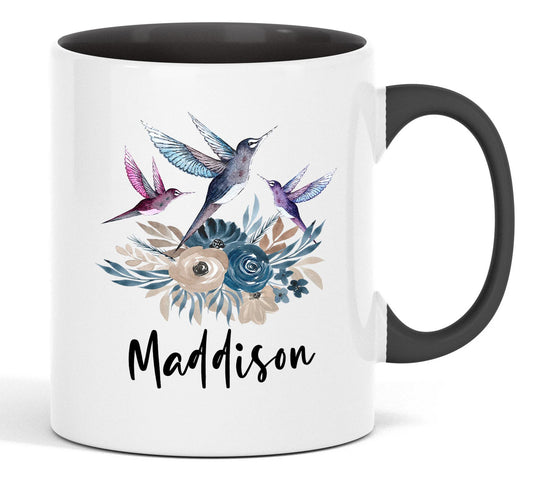 Tasse de colibri, tasse d’oiseau personnalisée, cadeaux de colibri pour les femmes, tasse de nom personnalisée, amateur de colibri, cadeau de colibri