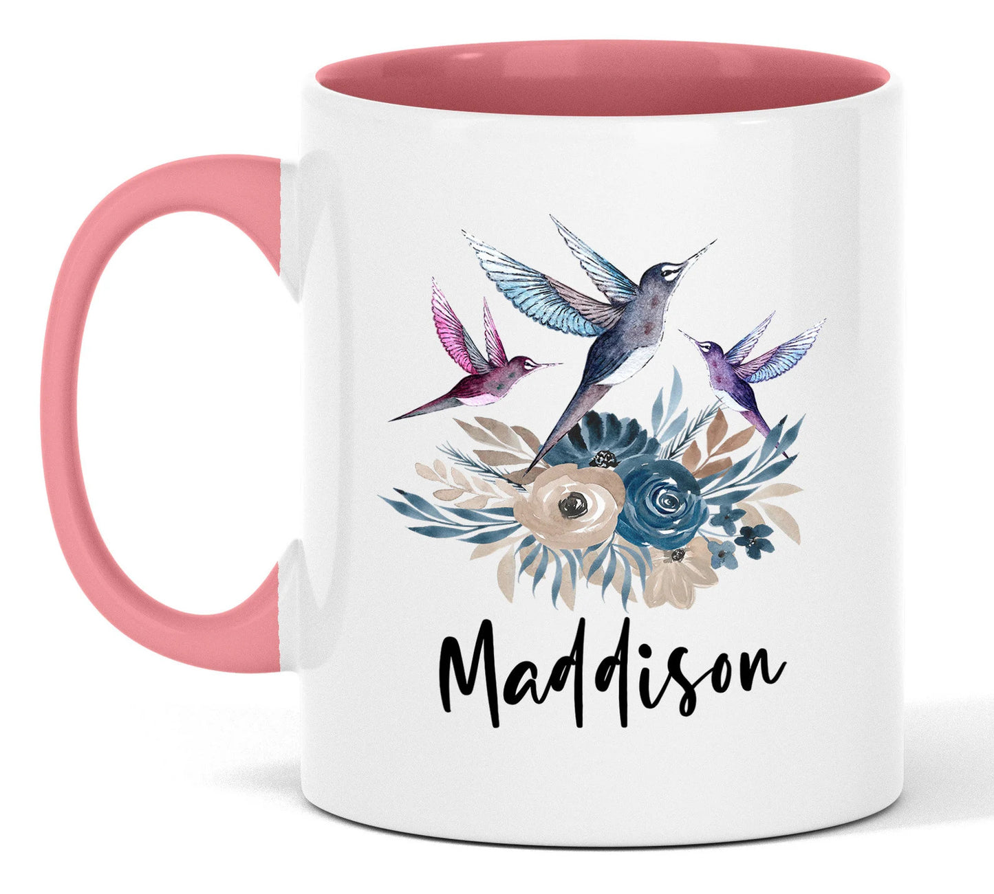 Hummingbird Mug, Personalized Bird Mug, Hummingbird Gifts For Women, Custom Name Cup, Hummingbird Lover, Humming Bird Gift