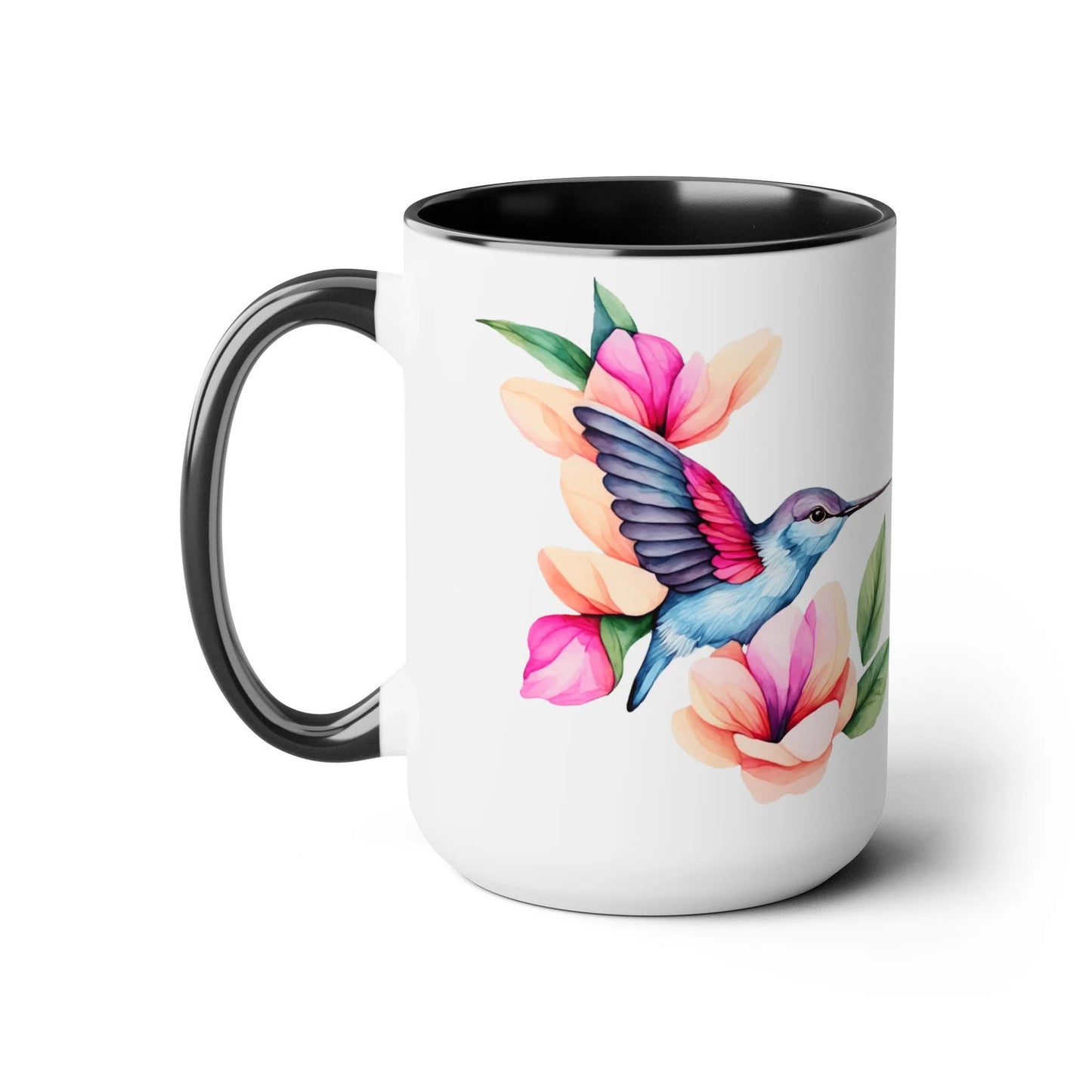 Whimsical Hummingbird Coffee Cup, 15oz