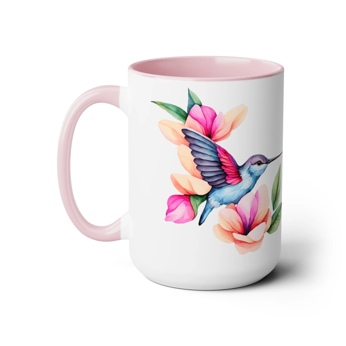 Whimsical Hummingbird Coffee Cup, 15oz