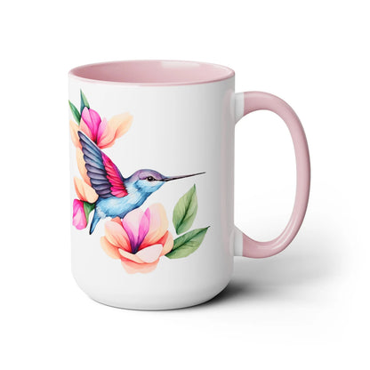 Whimsical Hummingbird Coffee Cup, 15oz