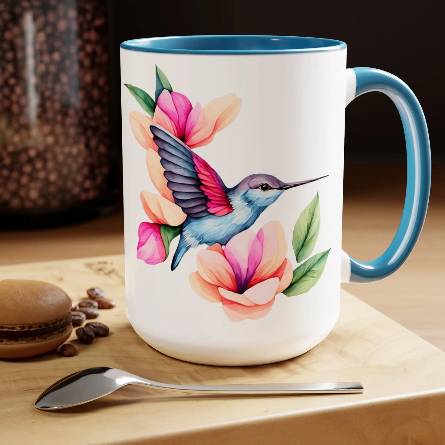 Tasse à café fantaisiste colibri, 15 oz