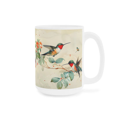 Kolibri-Tasse, Vogel-Dekor, hübsche Vogel-Tasse, Kolibri-Kaffeetasse, Haustier-Kolibri, Geschenkbecher, Vogel-Geschenk-Tasse, bunte Tasse