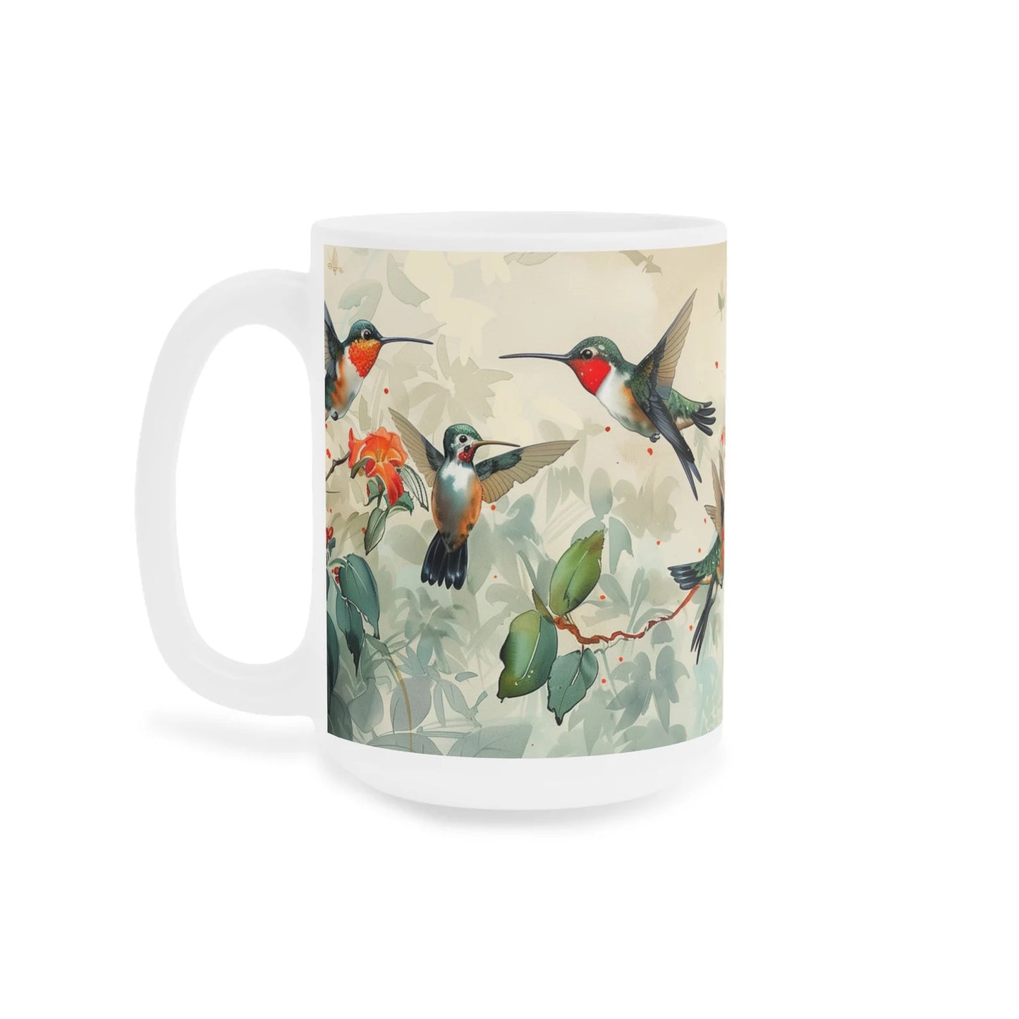 Hummingbird Mug, Bird Decor, Pretty Bird Mug, Hummingbird Coffee Cup, Pet Hummingbird, Gift Mugs, Bird Gift Mug, Colourful Mug