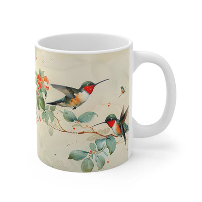 Kolibri-Tasse, Vogel-Dekor, hübsche Vogel-Tasse, Kolibri-Kaffeetasse, Haustier-Kolibri, Geschenkbecher, Vogel-Geschenk-Tasse, bunte Tasse