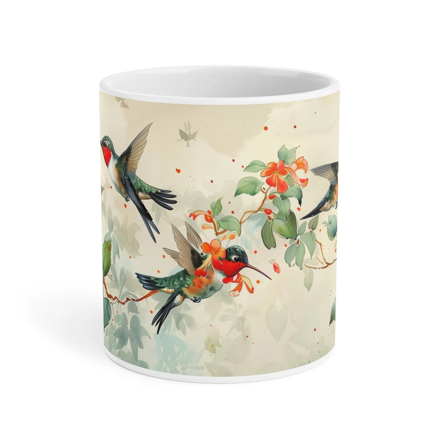 Kolibri-Tasse, Vogel-Dekor, hübsche Vogel-Tasse, Kolibri-Kaffeetasse, Haustier-Kolibri, Geschenkbecher, Vogel-Geschenk-Tasse, bunte Tasse