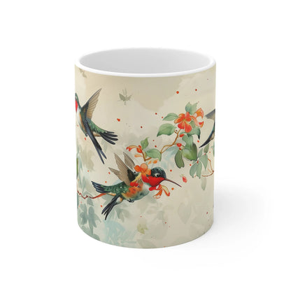 Hummingbird Mug, Bird Decor, Pretty Bird Mug, Hummingbird Coffee Cup, Pet Hummingbird, Gift Mugs, Bird Gift Mug, Colourful Mug